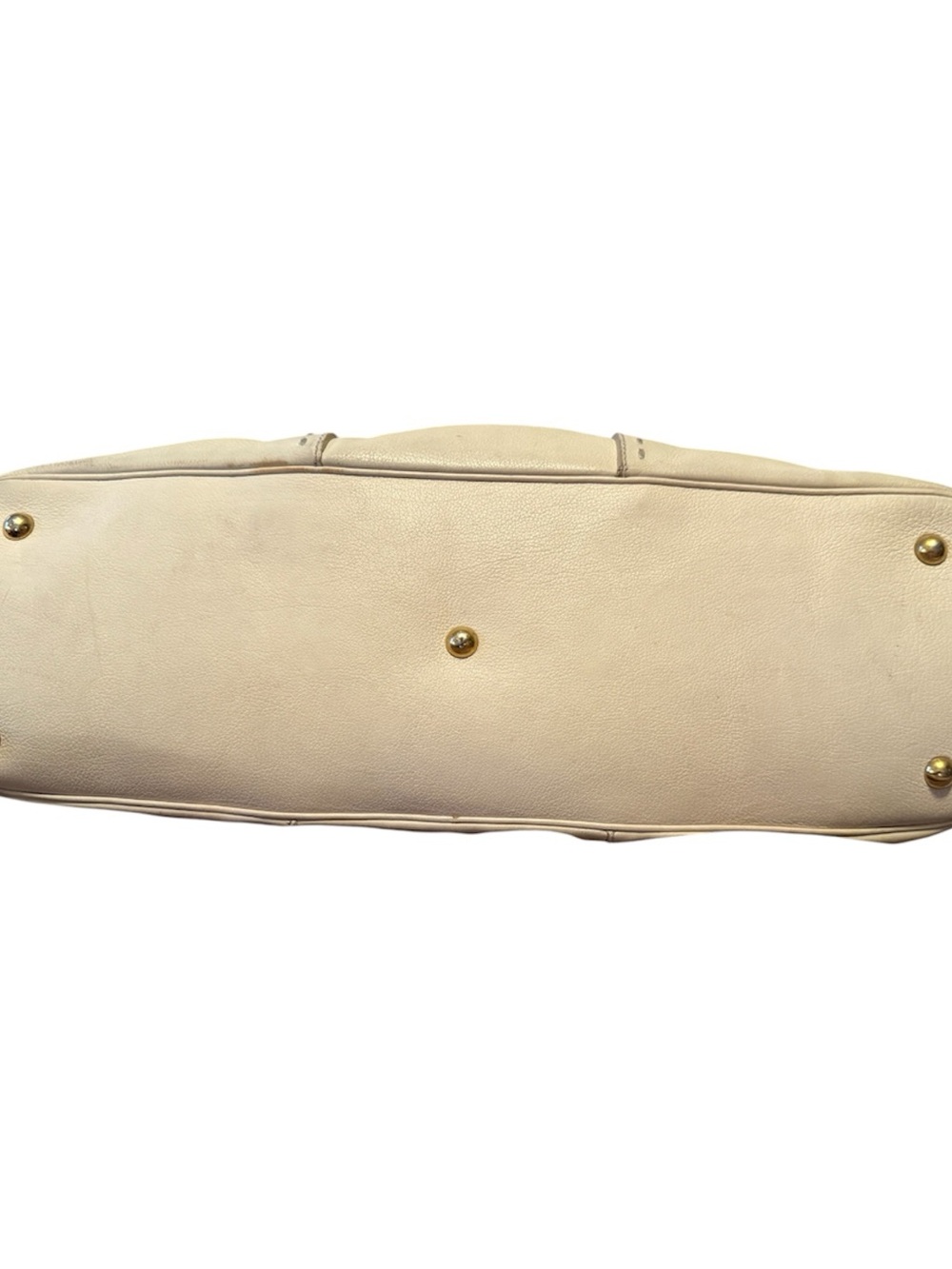 Yves Saint Laurent Cream Leather Tote with Gold Hardware - Picture 6 of 6